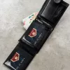 Peterson PTN SET N992L-NGV-125-8349 fekete férfi bőr öv, pénztárca szett 125 cm
