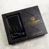 Peterson PTN SET N992L-NGV-125-8349 fekete férfi bőr öv, pénztárca szett 125 cm