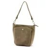 Luka 26-018 taupe női velúr bőr válltáska, oldaltáska 21 x 20 x 11 cm