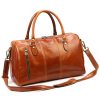 Gregorio 133 konyakbarna bőr utazótáska 45 x 28 x 24 cm
