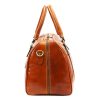 Gregorio 133 konyakbarna bőr utazótáska 45 x 28 x 24 cm