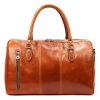 Gregorio 133 konyakbarna bőr utazótáska 45 x 28 x 24 cm