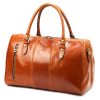 Gregorio 133 konyakbarna bőr utazótáska 45 x 28 x 24 cm