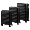 Pierre Cardin fekete abs keményfalú 3 részes bőrönd szett 55/64/74 cm