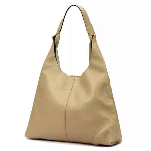 Luka 26-082 taupe női bőr válltáska 50 x 42 x 11 cm