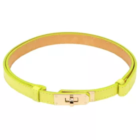   Luka PASEK 26-030 DOLLARO sárga állítható női bőr öv 60-100 cm