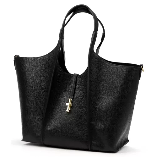 Luka 26-068 DOLLARO fekete női bőr válltáska 45 x 30 x 16 cm