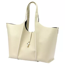   Luka 26-068 DOLLARO krém női bőr válltáska 45 x 30 x 16 cm