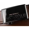 Peterson PTN A022-AS BROWN férfi bőr öv 125 cm