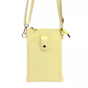   Luka 20-070 halvány sárga női bőr telefontartó, partytáska 14 x 21 x 3.5 cm