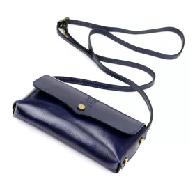 Florence 72 navy női bőr oldaltáska 20 x 10 x 6 cm