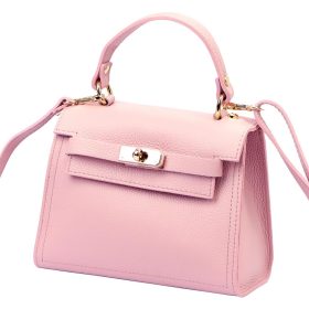   Luka 19-17 MN rózsaszín női bőr kézitáska, oldaltáska 23 x 19 x 12.5 cm