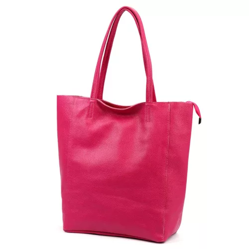 Luka 26-084 magenta női bőr válltáska, shopper 40 x 37 x 13 cm