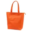 Luka 26-084 mandarin narancssárga női bőr válltáska, shopper 40 x 37 x 13 cm