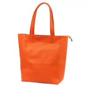   Luka 26-084 mandarin narancssárga női bőr válltáska, shopper 40 x 37 x 13 cm