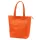 Luka 26-084 mandarin narancssárga női bőr válltáska, shopper 40 x 37 x 13 cm