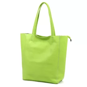   Luka 26-084 lime zöld női bőr válltáska, shopper 40 x 37 x 13 cm