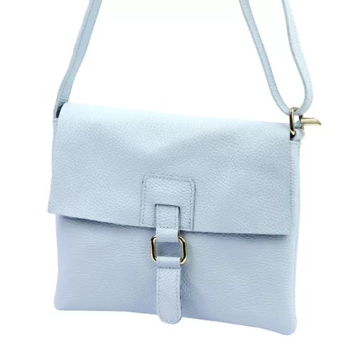 Luka 26-087 babakék női bőr oldaltáska, crossbody 25 x 20 x 4 cm
