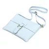 Luka 26-087 babakék női bőr oldaltáska, crossbody 25 x 20 x 4 cm