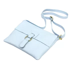   Luka 26-087 babakék női bőr oldaltáska, crossbody 25 x 20 x 4 cm