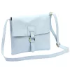 Luka 26-087 babakék női bőr oldaltáska, crossbody 25 x 20 x 4 cm