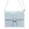 Luka 26-087 babakék női bőr oldaltáska, crossbody 25 x 20 x 4 cm
