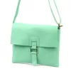 Luka 26-087 türkizzöld  női bőr oldaltáska, crossbody 25 x 20 x 4 cm