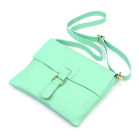   Luka 26-087 türkizzöld  női bőr oldaltáska, crossbody 25 x 20 x 4 cm