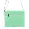 Luka 26-087 türkizzöld  női bőr oldaltáska, crossbody 25 x 20 x 4 cm