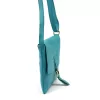 Luka 26-087 türkizkék női bőr oldaltáska, crossbody 25 x 20 x 4 cm