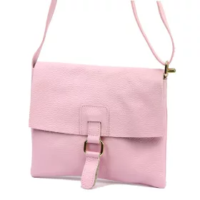   Luka 26-087 rózsaszín női bőr oldaltáska, crossbody 25 x 20 x 4 cm