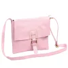 Luka 26-087 rózsaszín női bőr oldaltáska, crossbody 25 x 20 x 4 cm