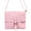 Luka 26-087 rózsaszín női bőr oldaltáska, crossbody 25 x 20 x 4 cm