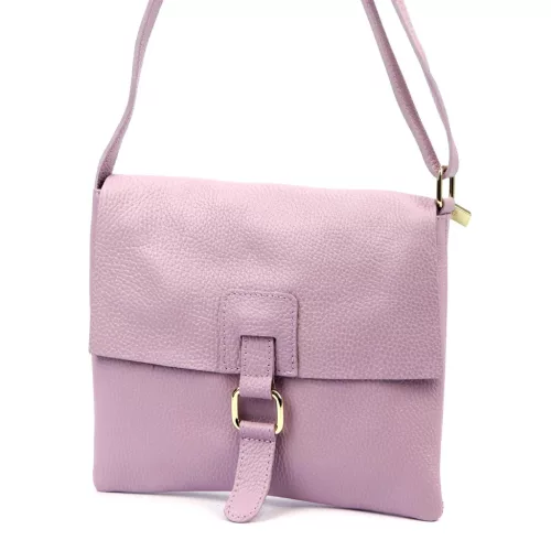 Luka 26-087 levendula lila női bőr oldaltáska, crossbody 25 x 20 x 4 cm