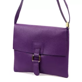   Luka 26-087 ibolya lila női bőr oldaltáska, crossbody 25 x 20 x 4 cm