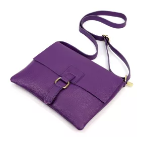   Luka 26-087 ibolya lila női bőr oldaltáska, crossbody 25 x 20 x 4 cm