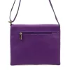 Luka 26-087 ibolya lila női bőr oldaltáska, crossbody 25 x 20 x 4 cm