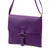 Luka 26-087 ibolya lila női bőr oldaltáska, crossbody 25 x 20 x 4 cm