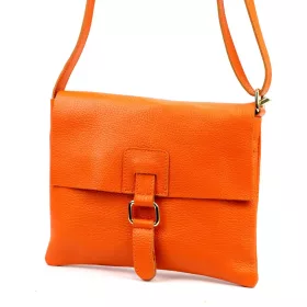   Luka 26-087 narancssárga női bőr oldaltáska, crossbody 25 x 20 x 4 cm