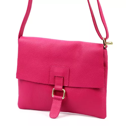 Luka 26-087 magenta női bőr oldaltáska, crossbody 25 x 20 x 4 cm