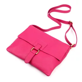   Luka 26-087 magenta női bőr oldaltáska, crossbody 25 x 20 x 4 cm