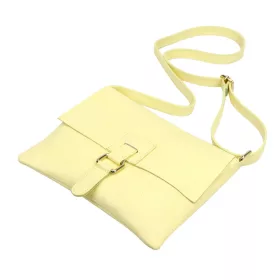   Luka 26-087 halvány sárga női bőr oldaltáska, crossbody 25 x 20 x 4 cm