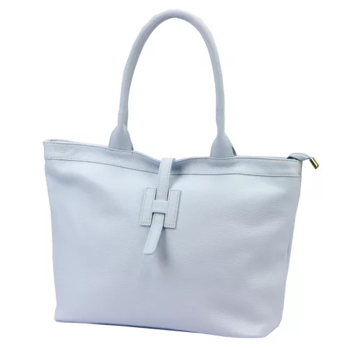 Luka 25-007 2w1 pasztell kék női bőr válltáska, shopper 42 x 28 x 16 cm