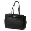 Camilla PREMIUM 10.004 fekete női bőr válltáska 37 x 24 x 14 cm