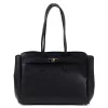 Camilla PREMIUM 10.004 fekete női bőr válltáska 37 x 24 x 14 cm