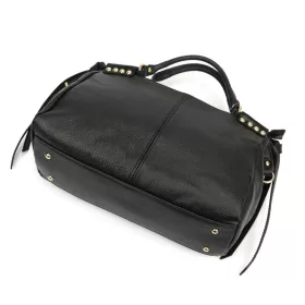   Camilla PREMIUM 10.008 fekete női bőr kézitáska, oldalpánttal 35 x 23 x 16 cm