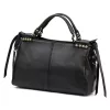 Camilla PREMIUM 10.008 fekete női bőr kézitáska, oldalpánttal 35 x 23 x 16 cm