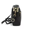 Luka 26-092 fekete női bőr oldaltáska, crossbody 23 x 15 x 7 cm