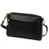 Luka 26-092 fekete női bőr oldaltáska, crossbody 23 x 15 x 7 cm