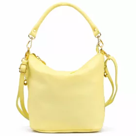   Patrizia 419-040  halvány sárga női bőr válltáska, oldalpánttal 24 x 20 x 13 cm